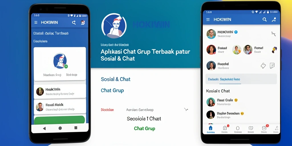 Tampilan antarmuka HOKIWIN yang sederhana dan efektif untuk Chat Grup.
