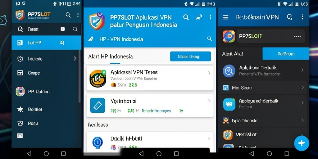 Tampilan antarmuka aplikasi PP7SLOT yang user-friendly.