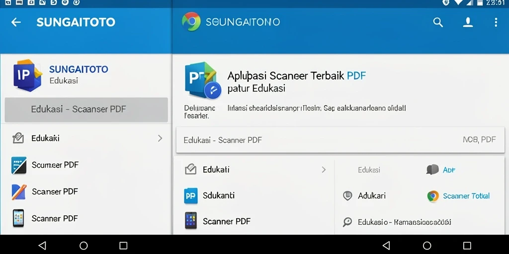 Tampilan antarmuka SUNGAITOTO menunjukkan fitur pemindai PDF yang ramah pengguna.