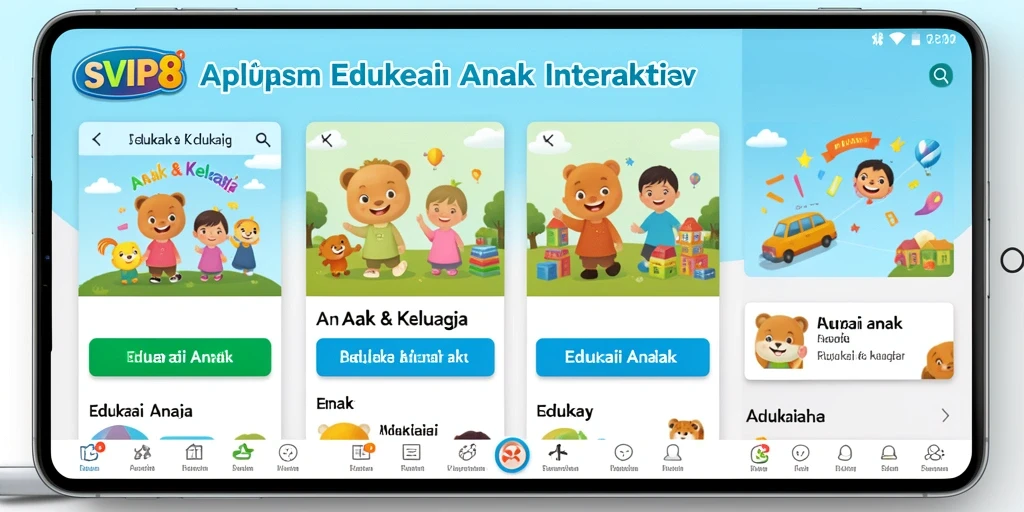 Tampilan antarmuka SVIP8 yang menarik untuk anak-anak.