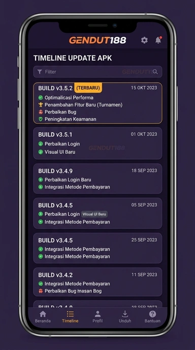 Riwayat Versi gendut188 untuk Pengguna Android